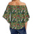 Tropical Flamingo Hibiscus Women's Off Shoulder Wrap Waist Top - AH - Polynesian Pride