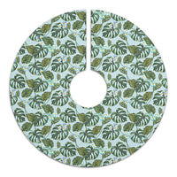 Tropical Flowers Monstera Leaf Tree Skirt - Polynesian Pride
