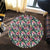 Tropical Flowers, Palm And Leaves Round Carpet - AH - Polynesian Pride