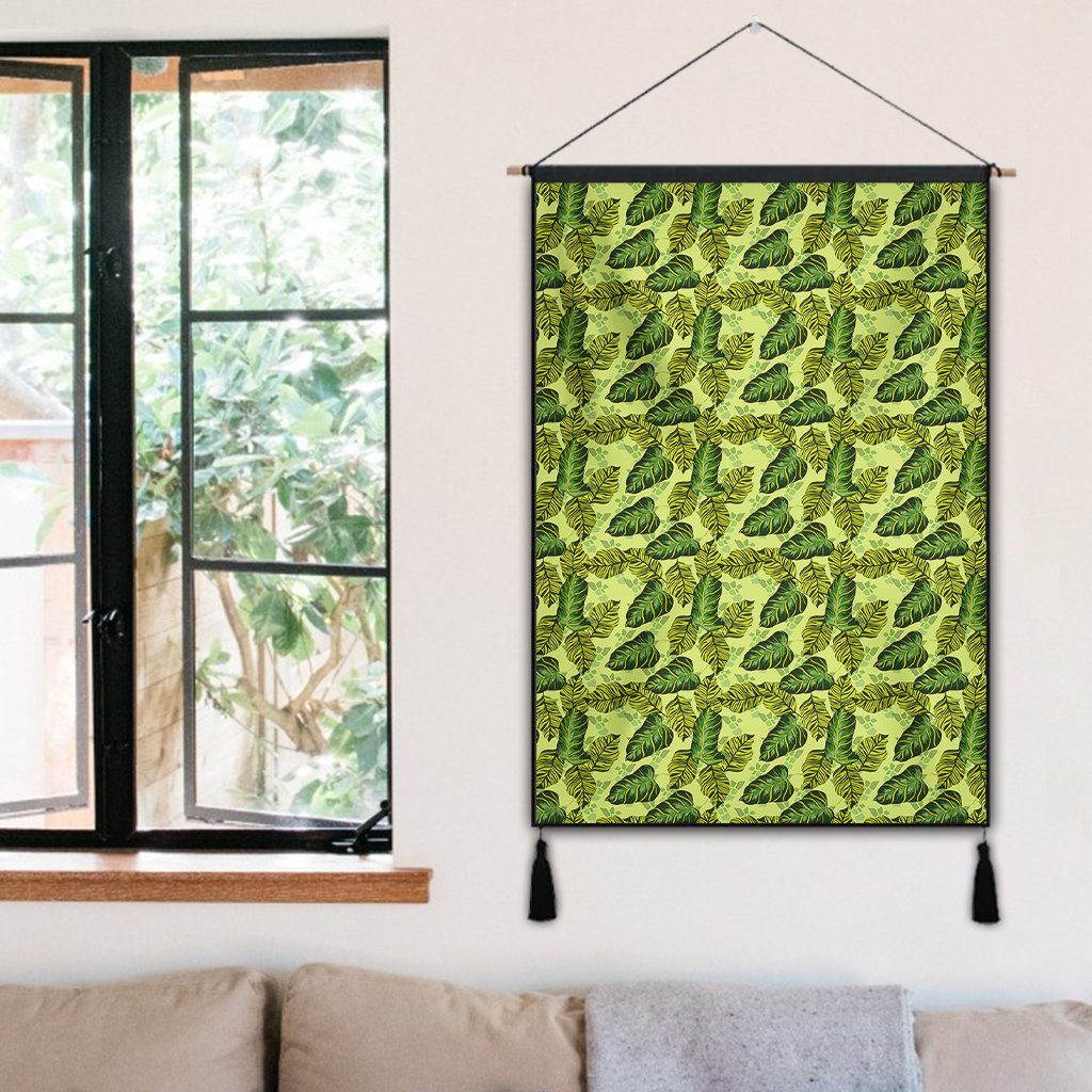 Tropical Green Hanging Poster - AH Hanging Poster 50 x 75 cm Cotton And Linen - Polynesian Pride