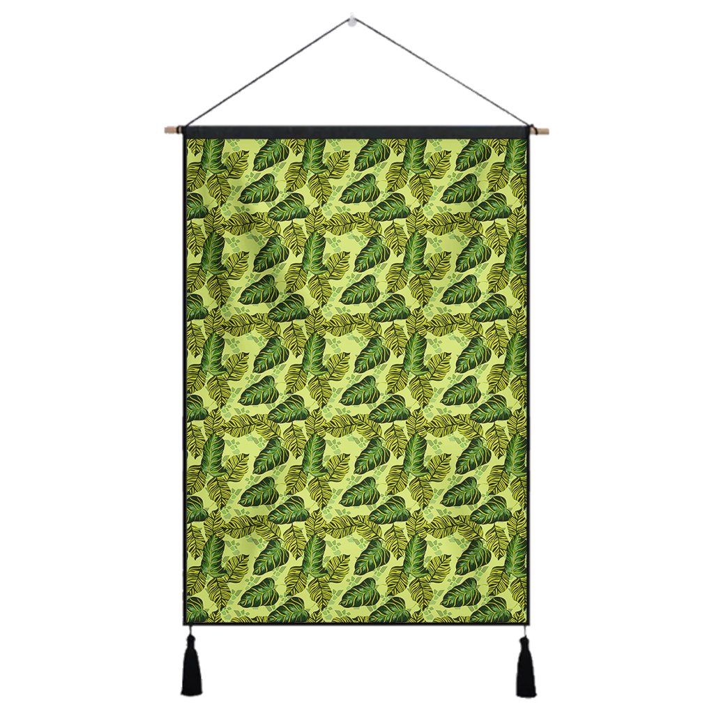 Tropical Green Hanging Poster - AH Hanging Poster 43 x 65 cm Cotton And Linen - Polynesian Pride