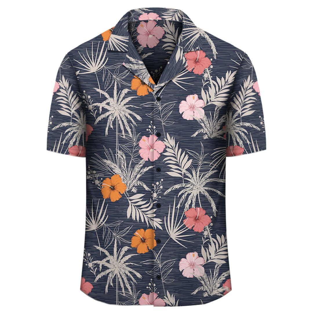 Tropical Grey Hawaiian Shirt - Polynesian Pride