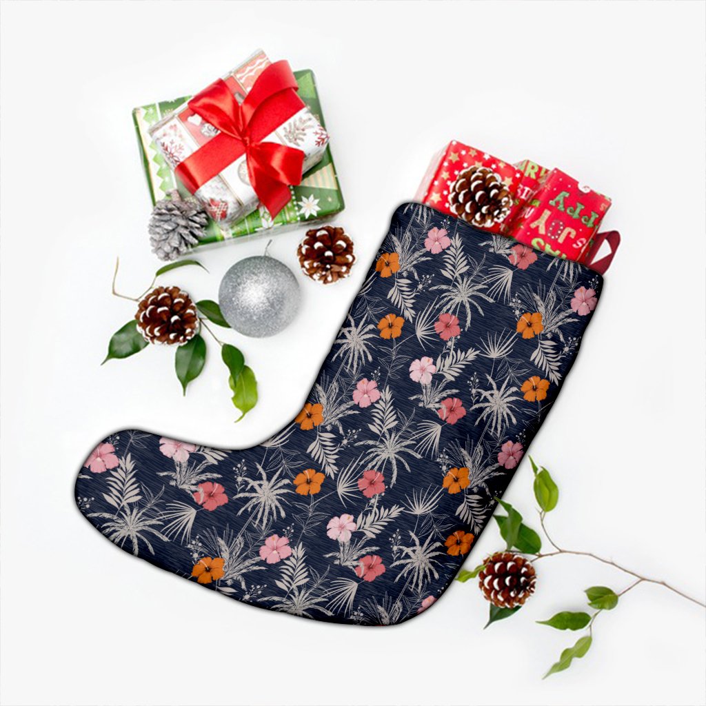 Tropical Grey Christmas Stocking - Polynesian Pride