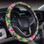 Tropical Hibiscus Banana Leafs Hawaii Universal Steering Wheel Cover with Elastic Edge - Polynesian Pride