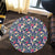 Tropical Hibiscus Red And Plumeria White Round Carpet - AH - Polynesian Pride