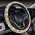 Tropical Hibiscus, Plumeria Green Hawaii Universal Steering Wheel Cover with Elastic Edge - Polynesian Pride