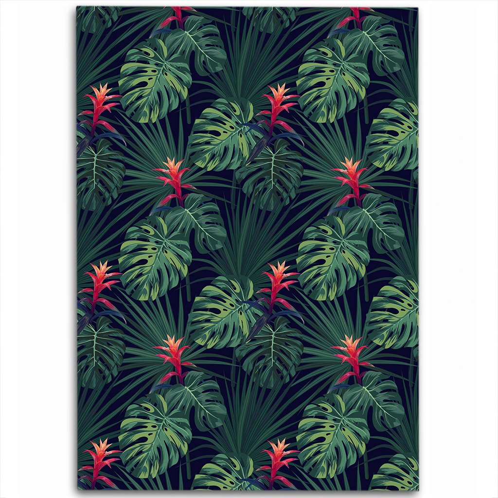 Tropical Monstera Leaf Green Area Rug - AH Luxurious - Polynesian Pride