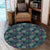 Tropical Monstera Leaf Green Round Carpet - AH Round Carpet Luxurious Plush - Polynesian Pride