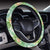 Tropical Orange Orchids Strelitzia Monstera Hawaii Universal Steering Wheel Cover with Elastic Edge - Polynesian Pride