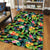 Tropical Pattern With Pineapples Palm Leaves And Flowers Area Rug - AH - Polynesian Pride