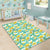 Tropical Plumeria Blue Area Rug - AH - Polynesian Pride