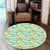 Tropical Plumeria Blue Round Carpet - AH Round Carpet Luxurious Plush - Polynesian Pride