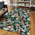 Tropical Plumeria Pattern With Palm Leaves Area Rug - AH - Polynesian Pride