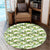 Tropical Plumeria White Round Carpet - AH Round Carpet Luxurious Plush - Polynesian Pride