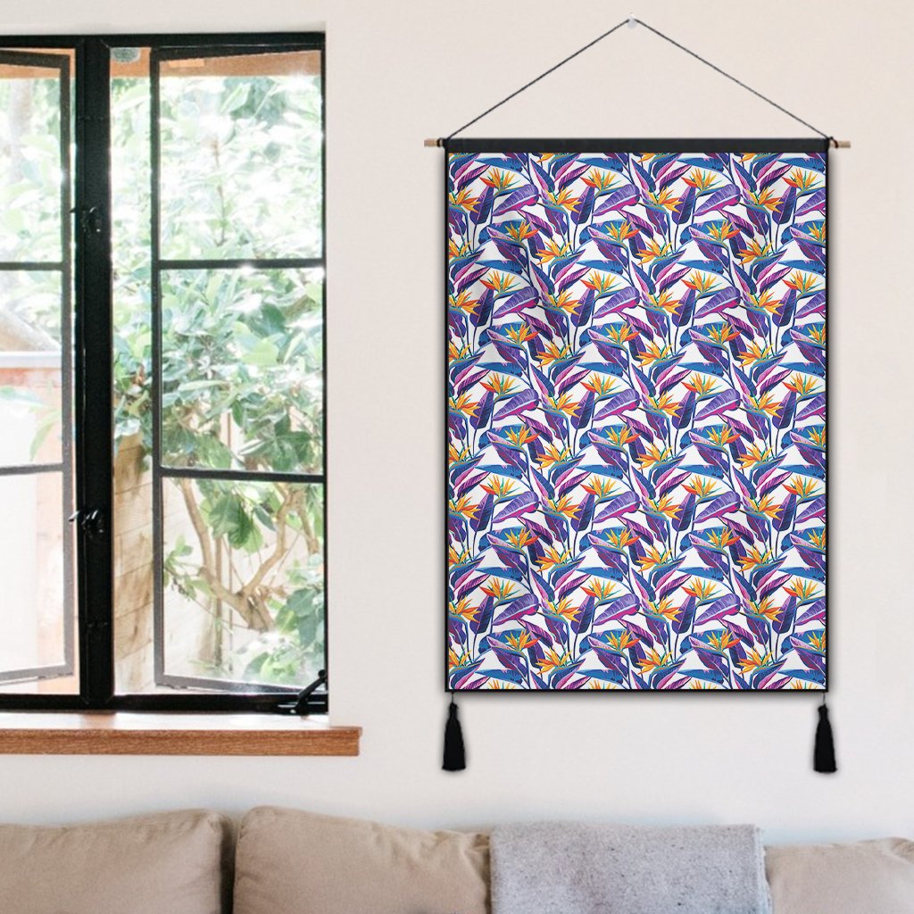 Tropical Strelitzia Hanging Poster - AH Hanging Poster 50 x 75 cm Cotton And Linen - Polynesian Pride