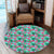 Tropical Strelitzia Blue Round Carpet - AH Round Carpet Luxurious Plush - Polynesian Pride