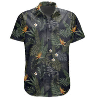Hawaiian Shirt - Tropical Leaves And Flowers In The Night Style Shirt - Polynesian Pride