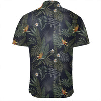 Hawaiian Shirt - Tropical Leaves And Flowers In The Night Style Shirt - Polynesian Pride