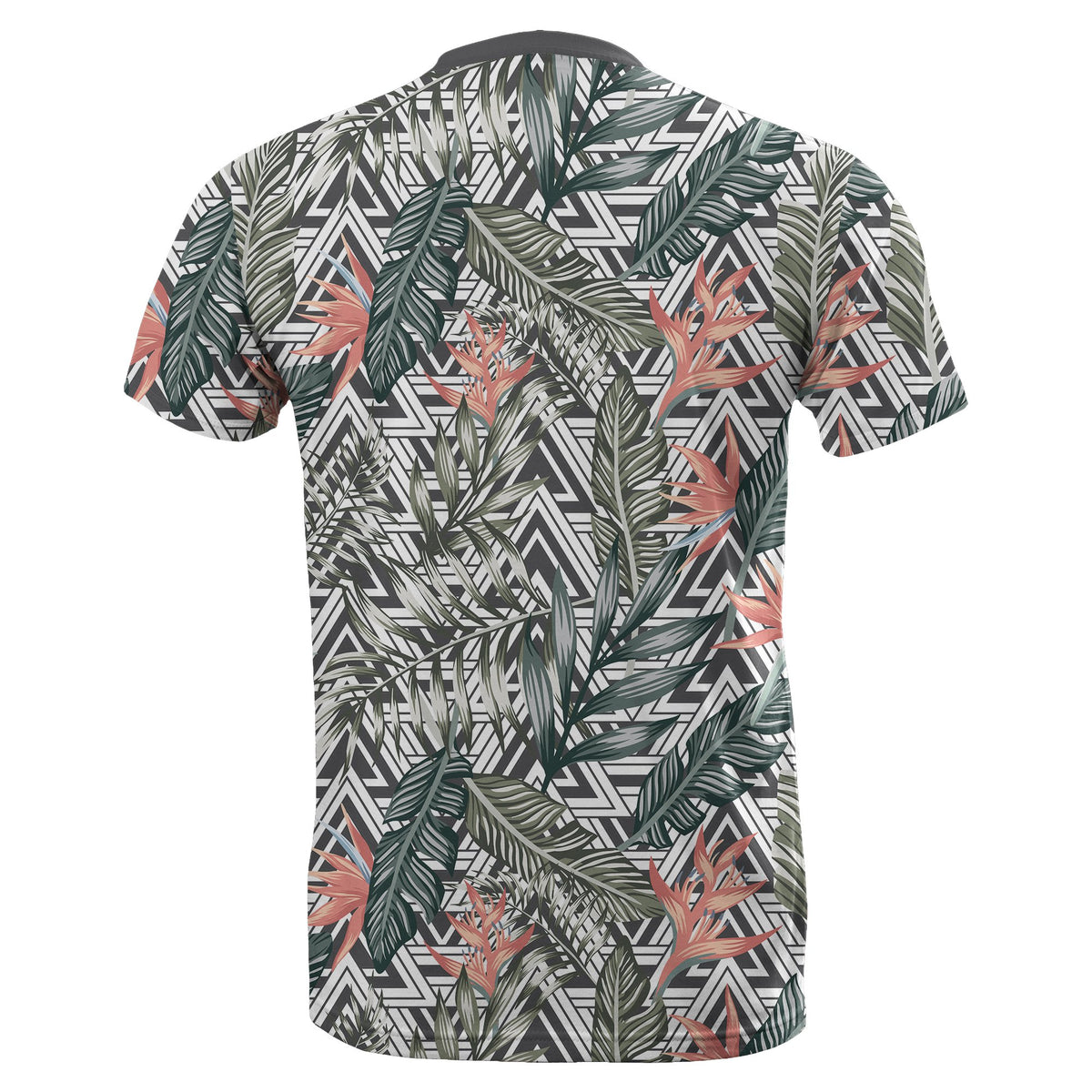 Hawaii Tropical Palm Leaves and Flowers T Shirt - Polynesian Pride
