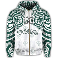 hawaiiZipper Hoodie Kanaka Molokai High School Zipper Hoodie Demodern Style - Polynesian Pride