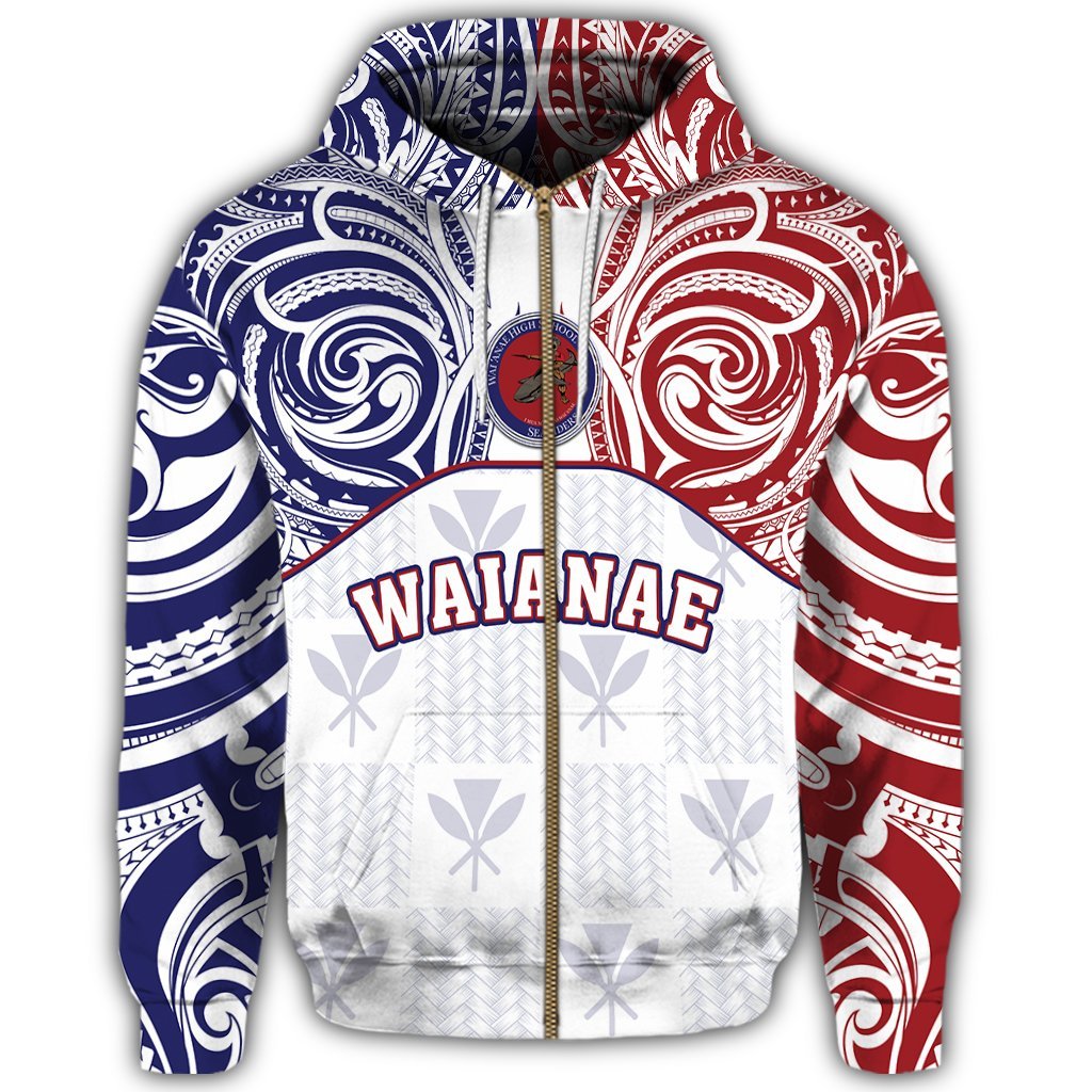 hawaiiZipper Hoodie Kanaka Waianae High School Zipper Hoodie Demodern Style - Polynesian Pride