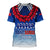 Custom Samoa Sevens T Shirt Manu Siva Tau With Ula Fala LT7 Blue - Polynesian Pride