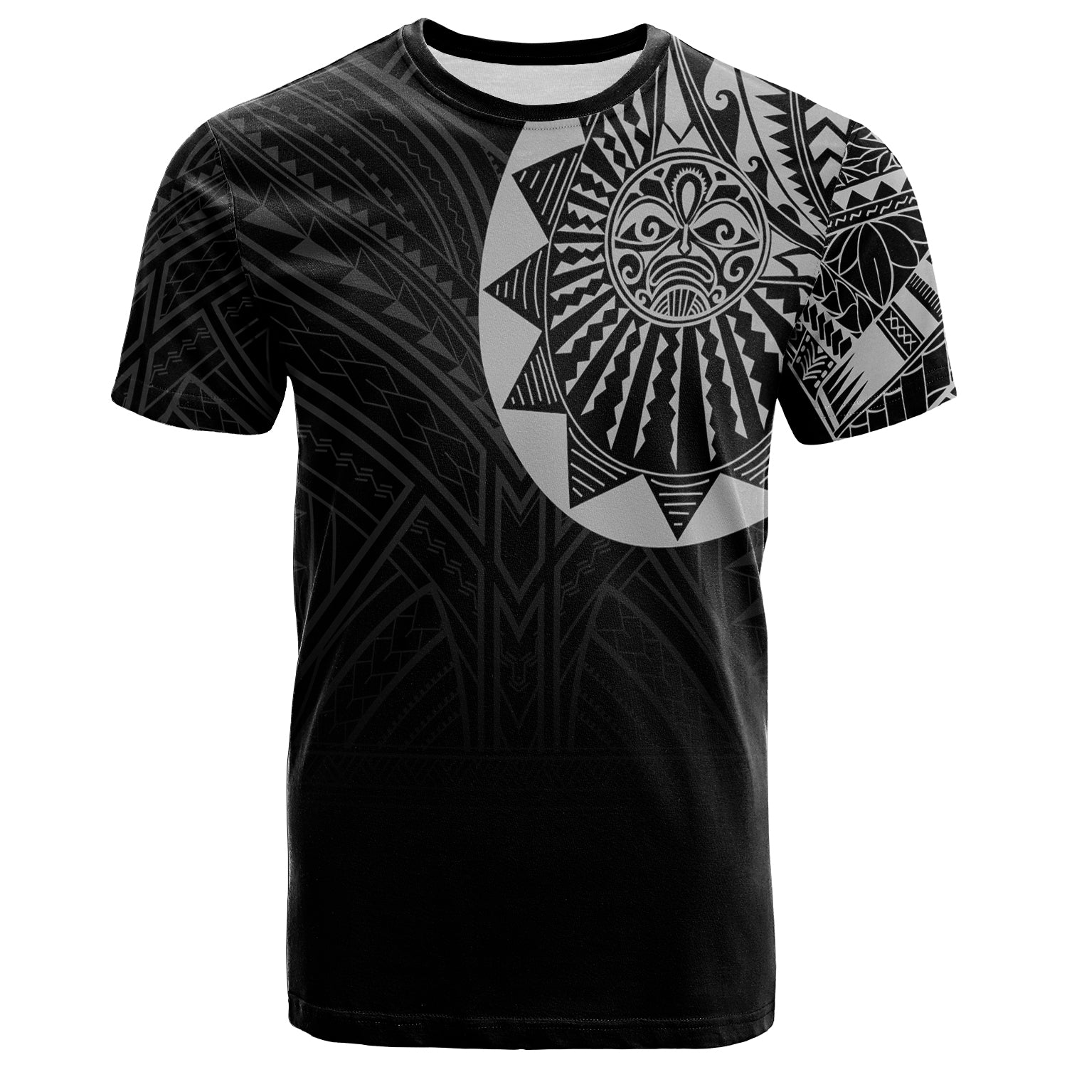 Polynesian Full Sleeve Tattoo T Shirt Silver Vibes LT7 Unisex Black - Polynesian Pride