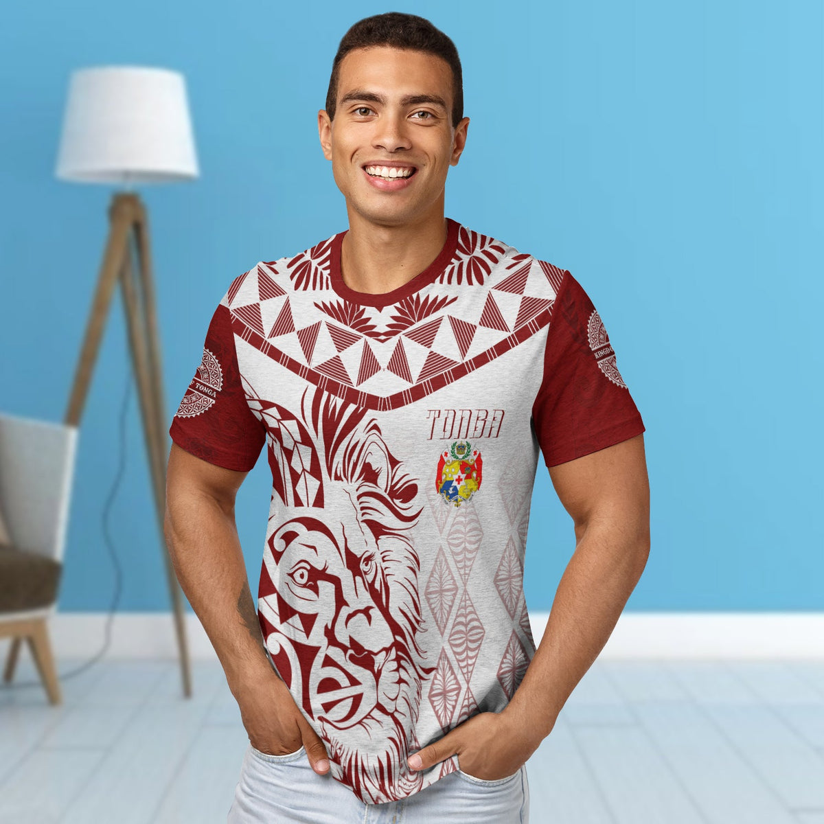 Tonga Custom T Shirt Emancipation Day Lion Style LT7 - Polynesian Pride
