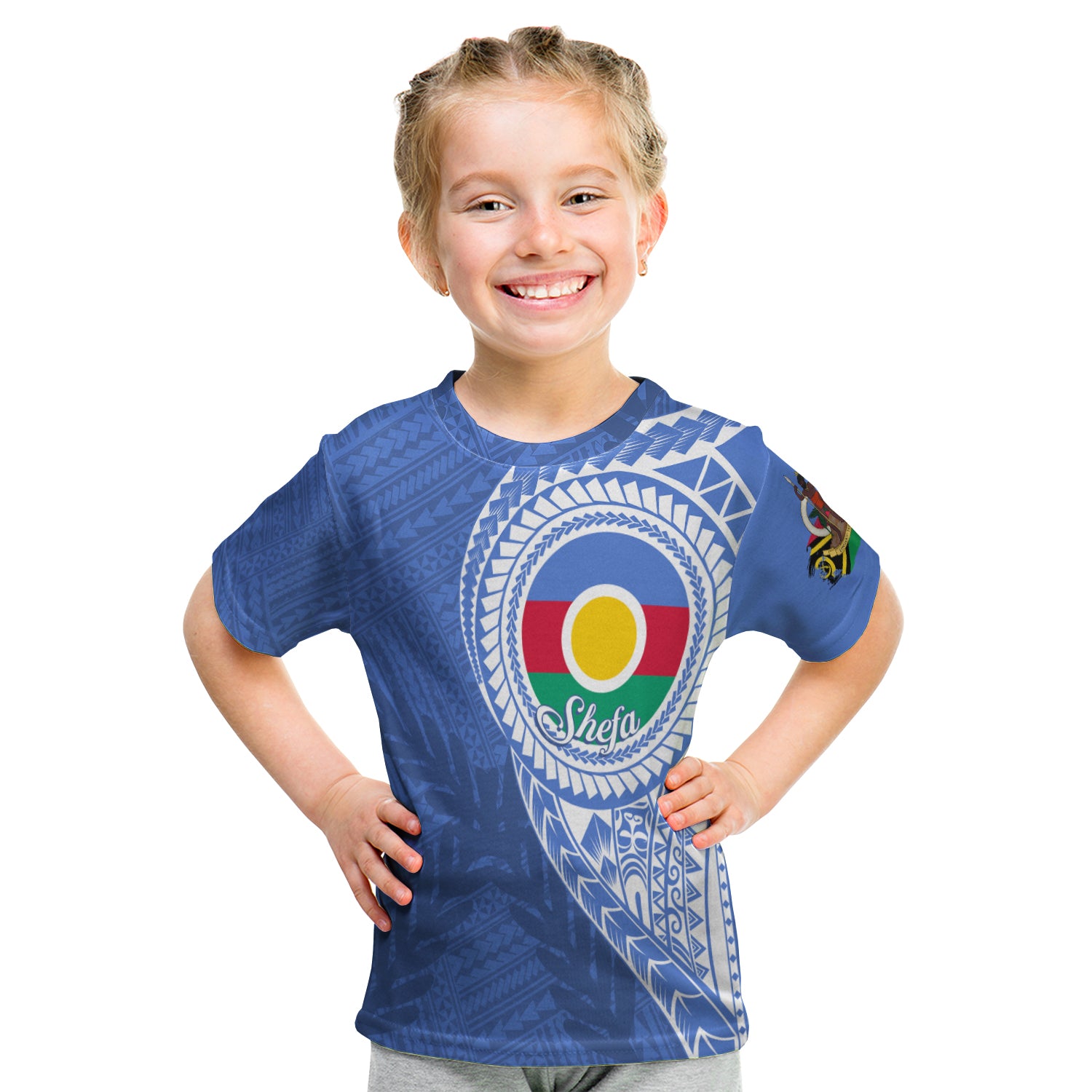 (Custom Personalised) Vanuatu Shefa Province Kid T Shirt Shefa Emblem LT7 - Polynesian Pride