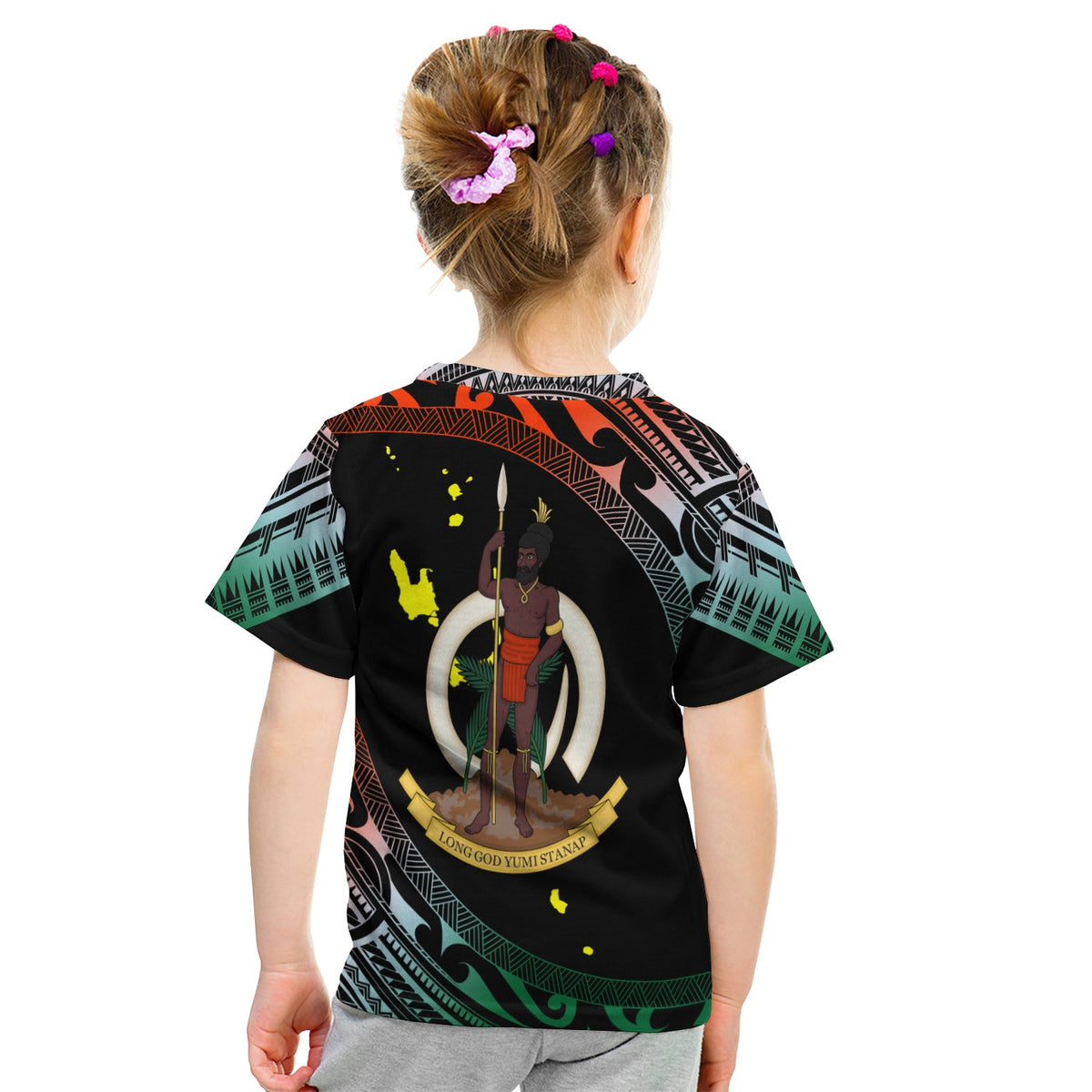 Vanuatu Proud To Be A Ni-Van - Polynesian Pattern T Shirt KID - Penama Province LT7 - Polynesian Pride