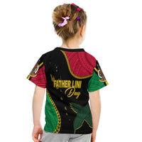 Vanuatu Father Lini Day T Shirt KID Simple Style LT7 - Polynesian Pride