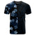 Hawaii Tropical Flower Polynesian T Shirt Curtis Style Indigo - Polynesian Pride