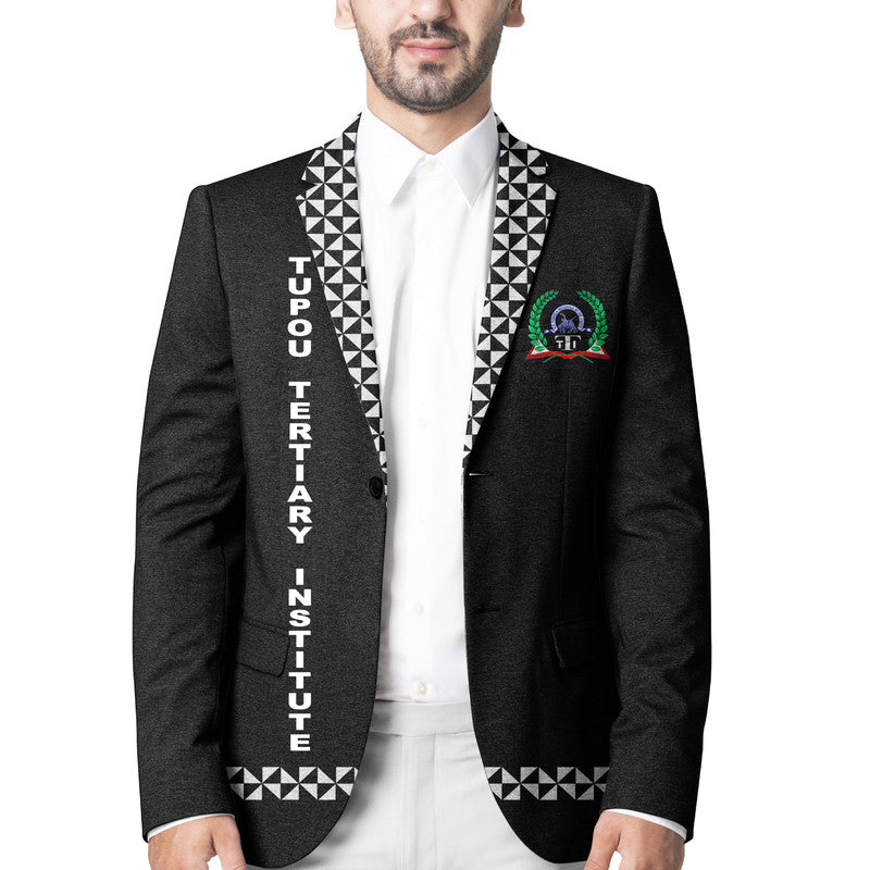 Tonga Tupou Tertiary Institute Blazer Simple Style - Black LT8 Unisex Black - Polynesian Pride