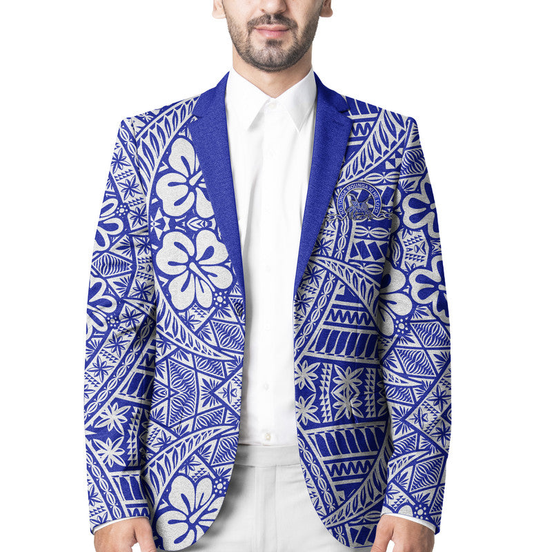 Tonga Queen Salote College Blazer Kupesi Vibes - Blue LT8 Unisex Blue - Polynesian Pride