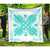 Hawaiian Quilt Maui Plant And Hibiscus Premium Quilt - Turquoise White - AH Turquoise - Polynesian Pride