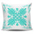 Hawaiian Quilt Maui Plant And Hibiscus Pattern Pillow Covers - Turquoise White - AH One Size Turquoise - Polynesian Pride