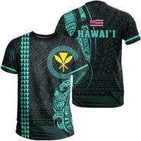 Hawaii Kakau Kanaka Polynesian T Shirt Turquoise Unisex Turquoise - Polynesian Pride