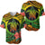 Polynesian Turtle Baseball Jersey Circle Turtle Hibiscus Reggae LT9 Reggae - Polynesian Pride