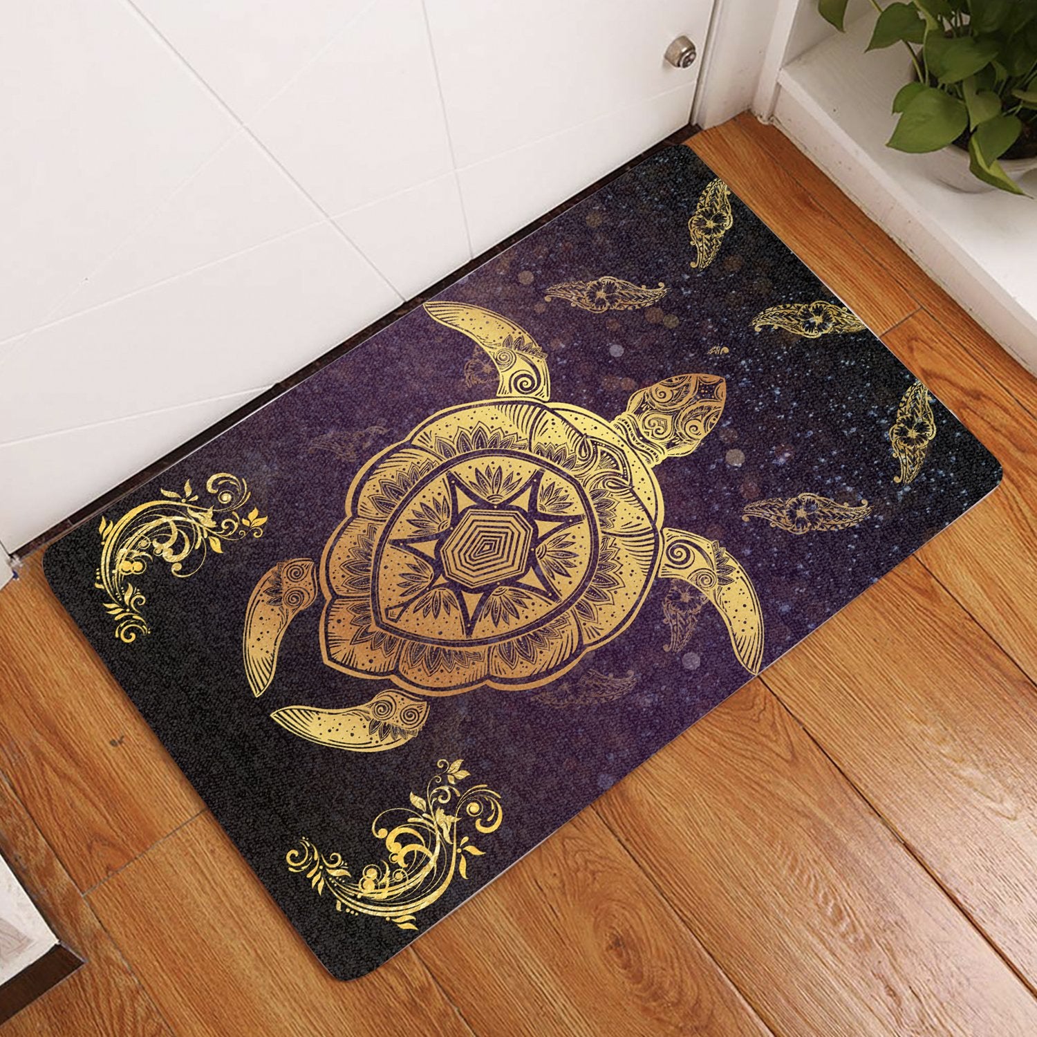 Turtle Golden Royal Door Mat AH Door Mat Gold - Polynesian Pride