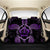 Turtle Hibiscus Violet Back Seat Cover AH One Size Black Back Car Seat Covers - Polynesian Pride