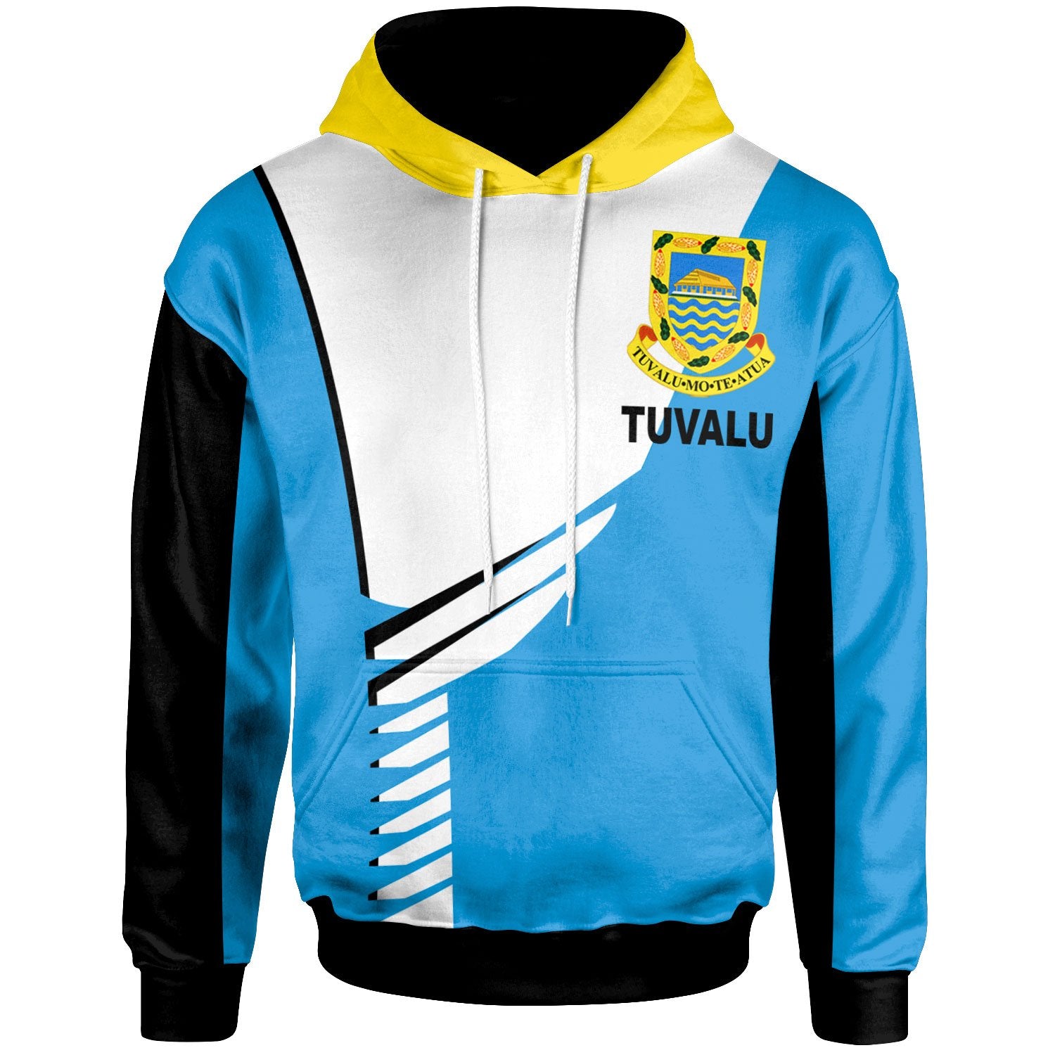 Tuvalu Hoodie Athletes Style Unisex Blue - Polynesian Pride