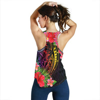 Tuvalu Women's Racerback Tank - Tropical Hippie Style - Polynesian Pride