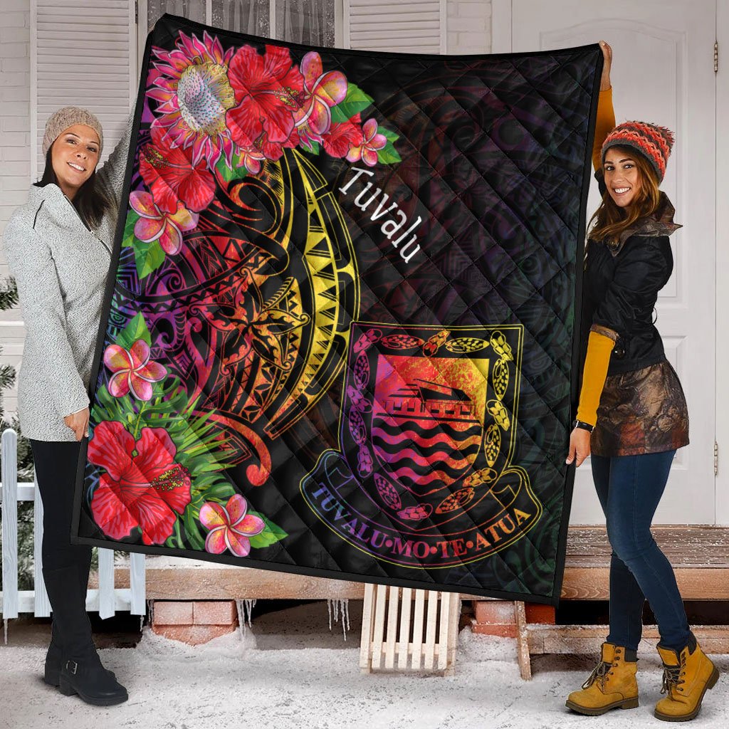 Tuvalu Premium Quilt - Tropical Hippie Style - Polynesian Pride