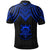 Tuvalu Custom Polo Shirt Polynesian Armor Style Blue - Polynesian Pride
