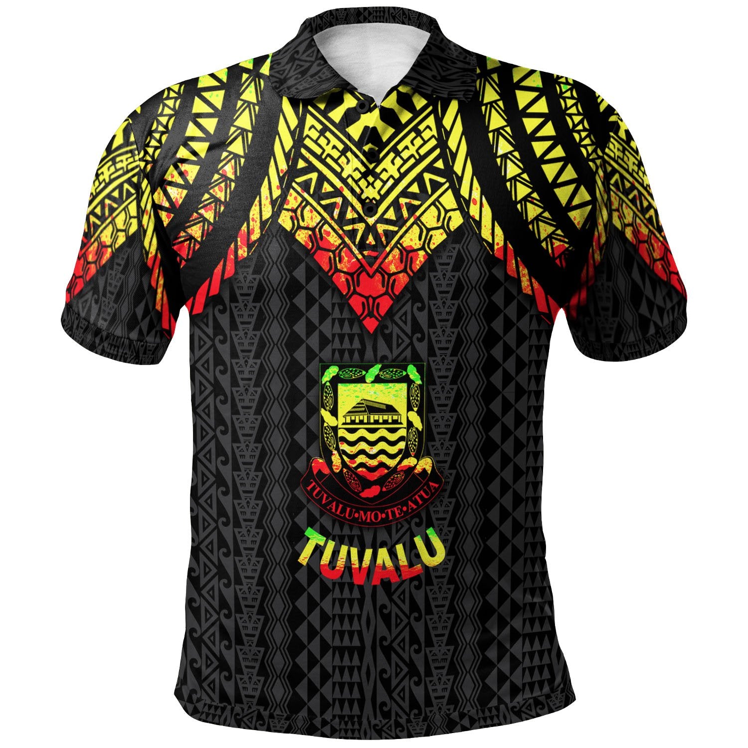 Tuvalu Polo Shirt Polynesian Armor Style Reagge Unisex Reggae - Polynesian Pride