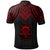 Tuvalu Polo Shirt Polynesian Armor Style Red - Polynesian Pride