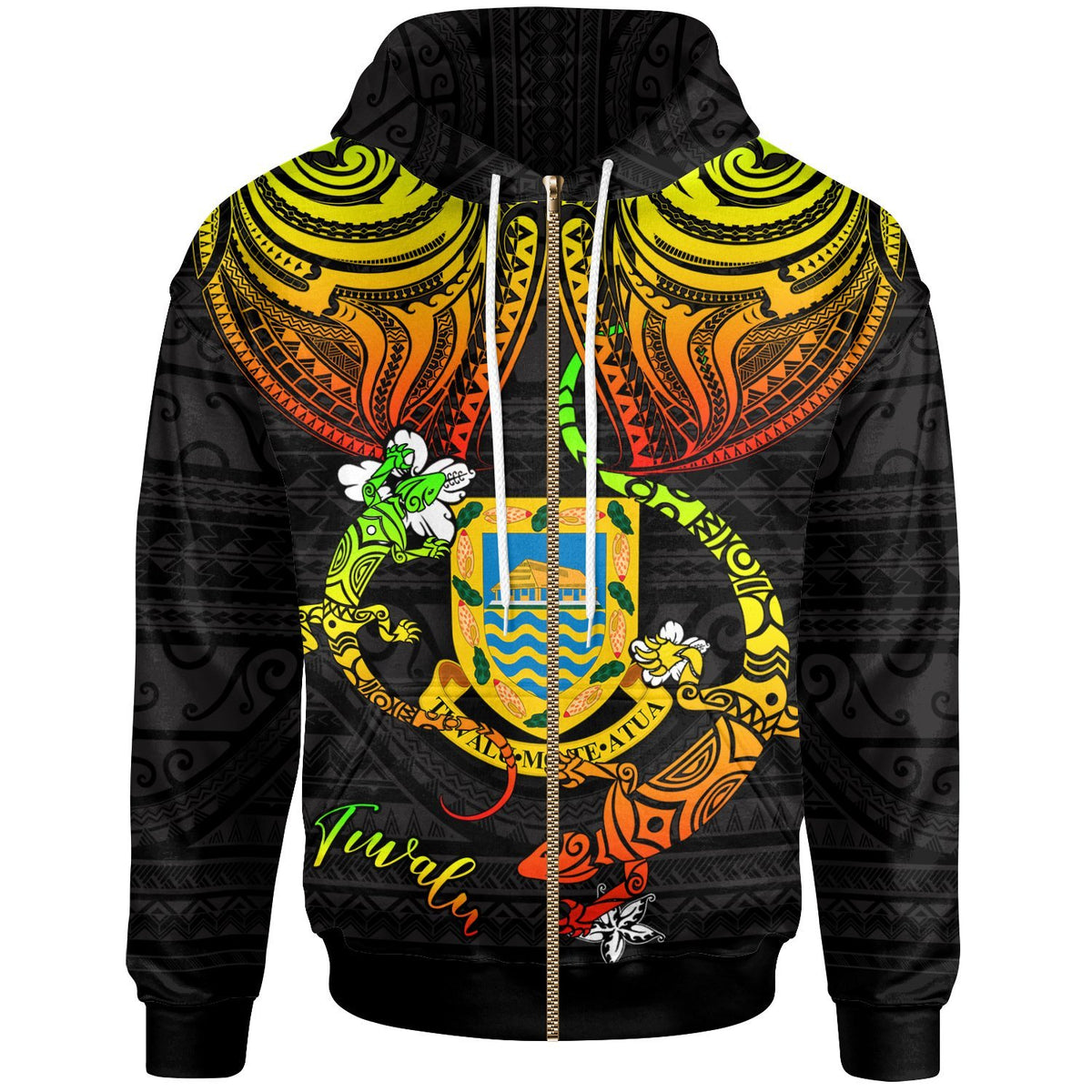 Tuvalu Hoodie Lizard Good Chest Unisex Reggae - Polynesian Pride
