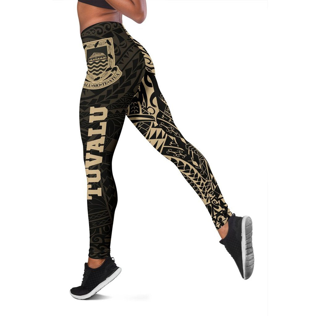 Tuvalu Special Leggings A7 Black - Polynesian Pride