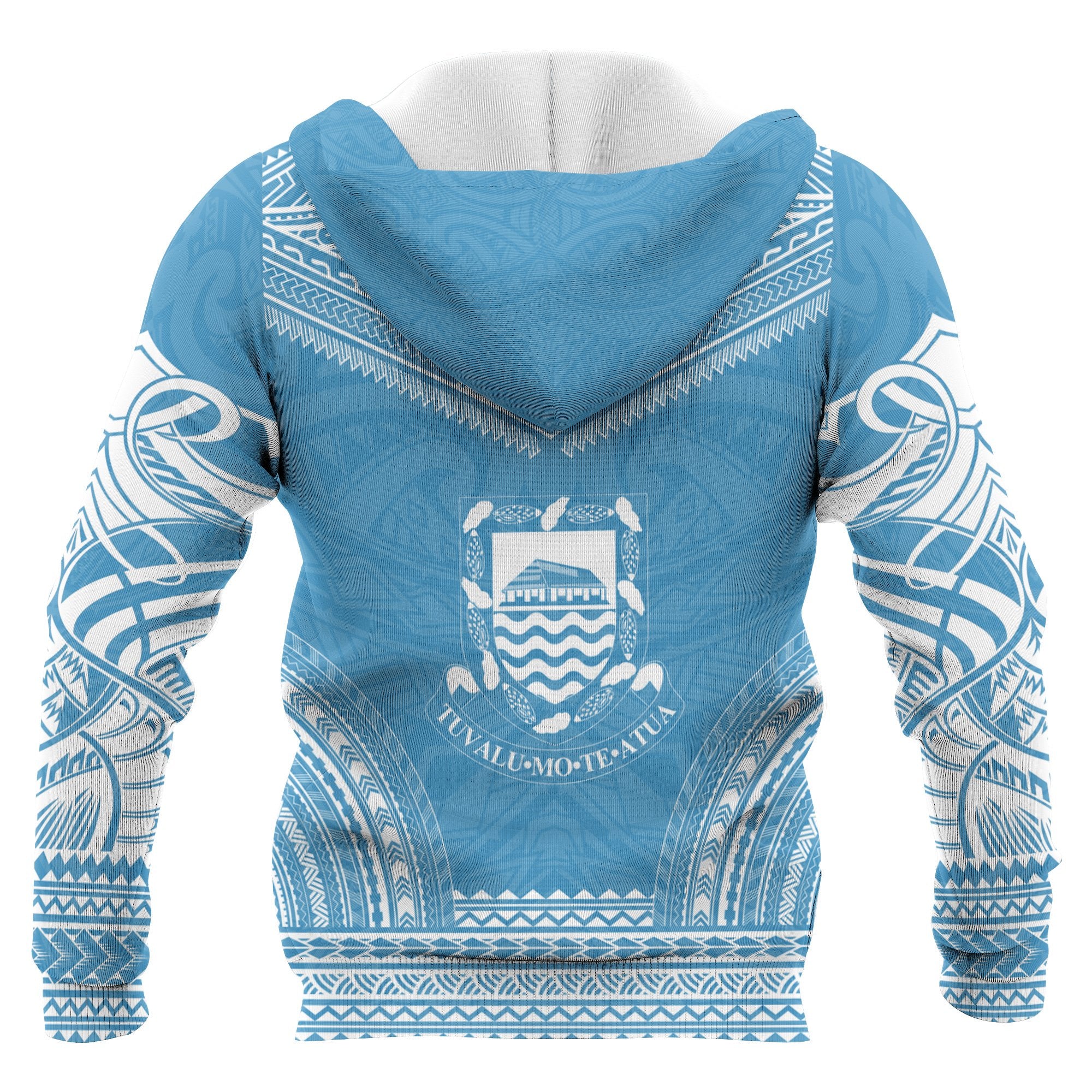 Tuvalu Polynesian Chief Custom Zip up Hoodie Flag Version Unisex Blue - Polynesian Pride