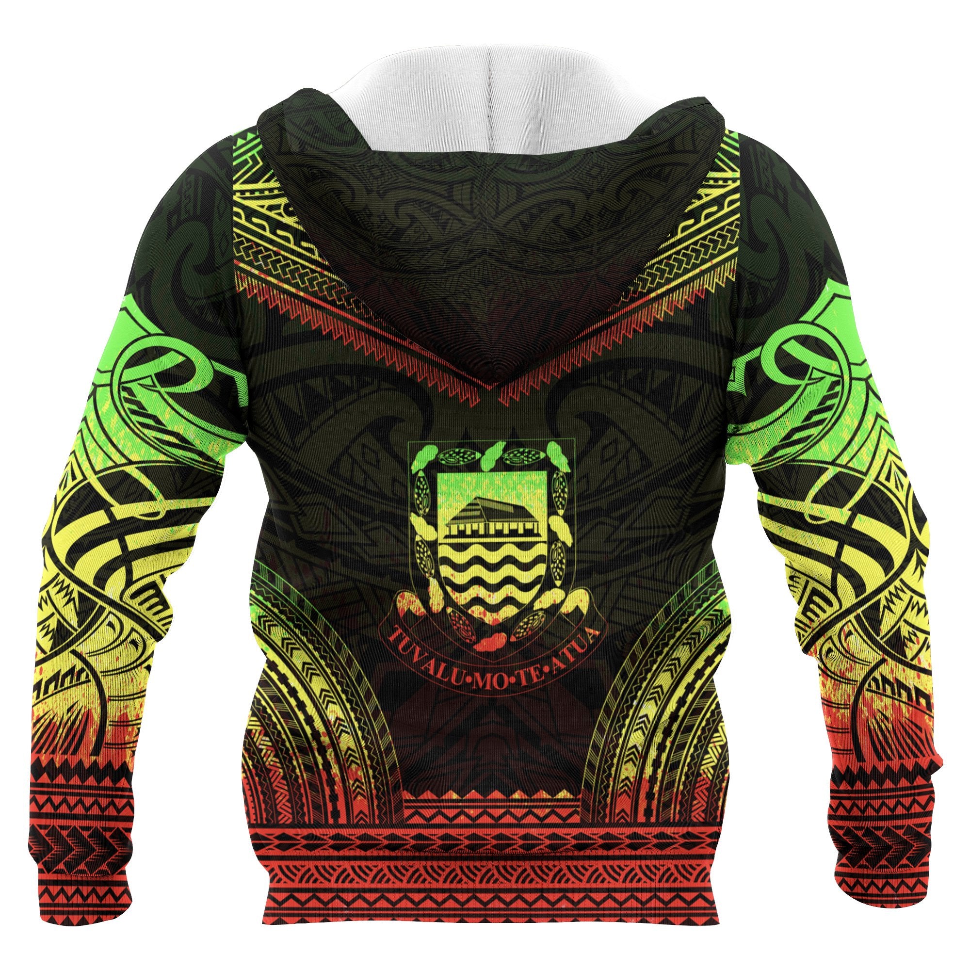 Tuvalu Polynesian Chief Custom Zip up Hoodie Reggae Version Unisex Reggae - Polynesian Pride